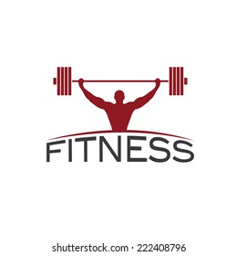 Bodybuilder Fitness Model Barbell Silhouette Vector Stock Vector ...