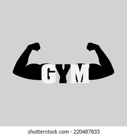 bodybuilder graphic design , vector illustration