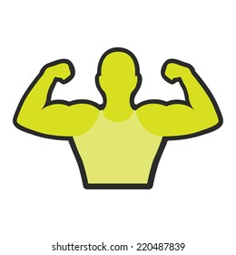 bodybuilder graphic design , vector illustration