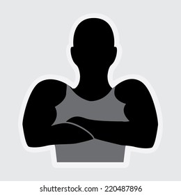 bodybuilder graphic design , vector illustration