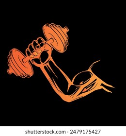 bodybuilder gym fitness logo design vector file