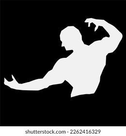 bodybuilder gymnastic muscular men vector design 