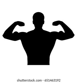 Bodybuilder icon .