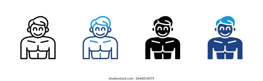 Bodybuilder Icon Element For Design
