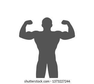 Bodybuilder  icon.  Gym icon.  Bodybuilding vector design. 