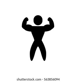 bodybuilder icon illustration isolated vector sign symbol