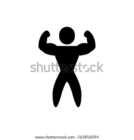bodybuilder icon illustration isolated vector sign symbol