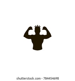 bodybuilder icon. sign design