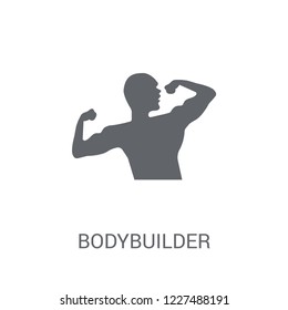 Bodybuilder icon. Trendy Bodybuilder logo concept on white background from Gym and Fitness collection. Suitable for use on web apps, mobile apps and print media.