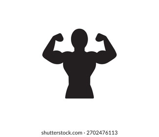 Ilustración de diseño de Vector de icono de culturista.