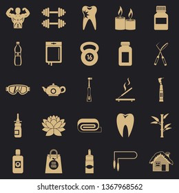 Bodybuilder icons set. Simple set of 25 bodybuilder vector icons for web for any design