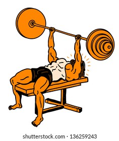 bodybuilder lifting weight