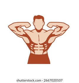 Bodybuilder Logo Brust man Vektor Fitness Symbol Design Symbol Illustration	
