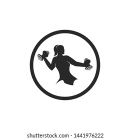 Bodybuilder Logo Template. Vector object and Icons for Sport Label, Gym Badge, Fitness Logo Design