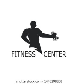 Bodybuilder Logo Template. Vector object and Icons for Sport Label, Gym Badge, Fitness Logo Design