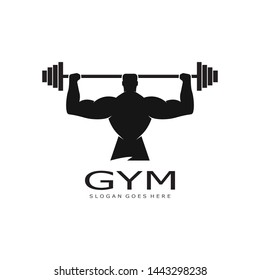 Bodybuilder Logo Template. Vector object and Icons for Sport Label, Gym Badge, Fitness Logo Design