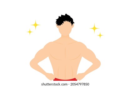 Bodybuilder man posing with hands on hips