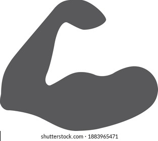 Bodybuilder muscle arm icon, vector illustration