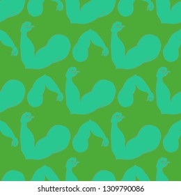 Bodybuilder muscle flex arm seamless background.