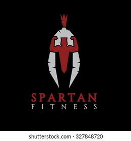 bodybuilder as part of the Spartan helmet vector concept