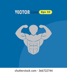 Bodybuilder sport icon