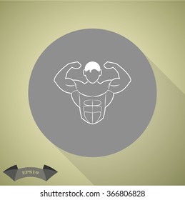 Bodybuilder sport icon