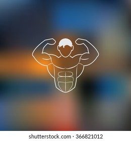 Bodybuilder sport icon