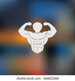 Bodybuilder sport icon