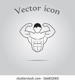 Bodybuilder sport icon