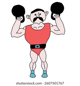 Bodybuilder, Strength training routines in the gym, focusing on muscle-building exercises with dumbbells, sstkWellness
