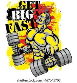 bodybuilder t-shirt design,