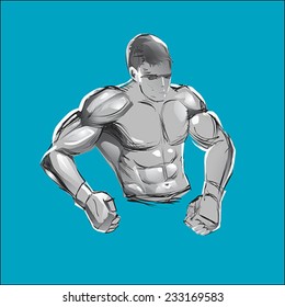 bodybuilder vector