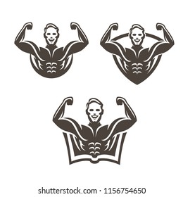 Bodybuilder vector design element