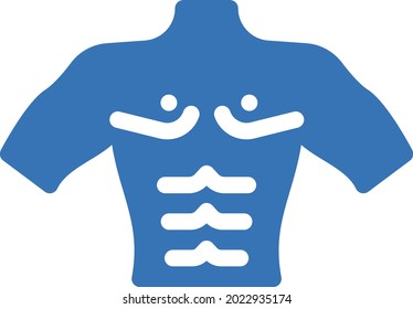 icono de color de glifo vector bodybuilder