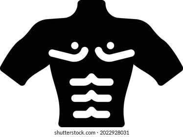 bodybuilder vector glyph flat icon