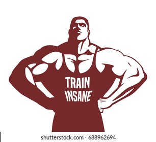 bodybuilder, vector image