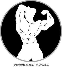 Bodybuilder vector silhouette