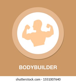 bodybuilder. Weightlifting sport vector icon. filled flat sign for mobile concept and web design. Weightlifter sportsman bodybuilder glyph icon. Symbol, bodybuilder logo illustration