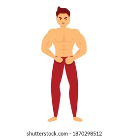Bodybuilder workout icon. Cartoon of bodybuilder workout vector icon for web design isolated on white background