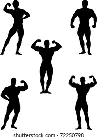 bodybuilders collection vector