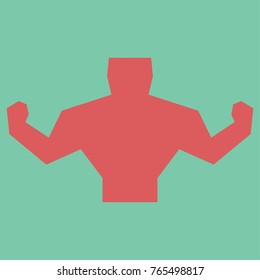 Bodybuilder's silhouette vector
