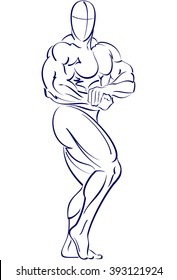 Bodybuilding athlete vector