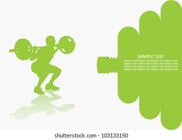 Bodybuilding background - vector illustration