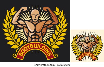 bodybuilding badge (weight lifter)