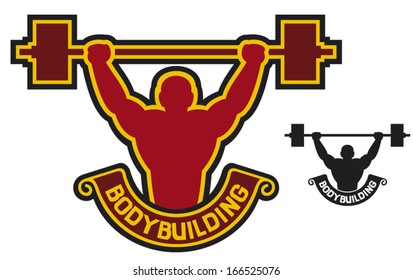 bodybuilding badge - weightlifter 
