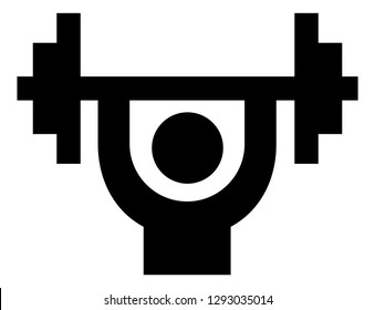 Bodybuilding Barbell Vector Icon