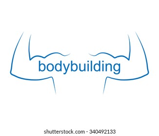 Bodybuilding design and sport icon.