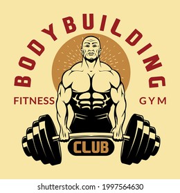 Bodybuilding fitness gym club t shirt design