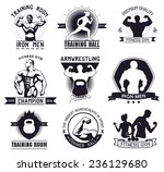  Bodybuilding and fitness gym logos and emblems