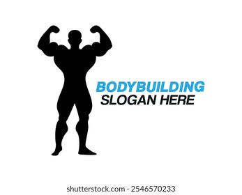 Bodybuilding und Fitness Logo. Entfesseln Sie Kraft mit unserem Bodybuilding-Logo für Fitnessstudios.